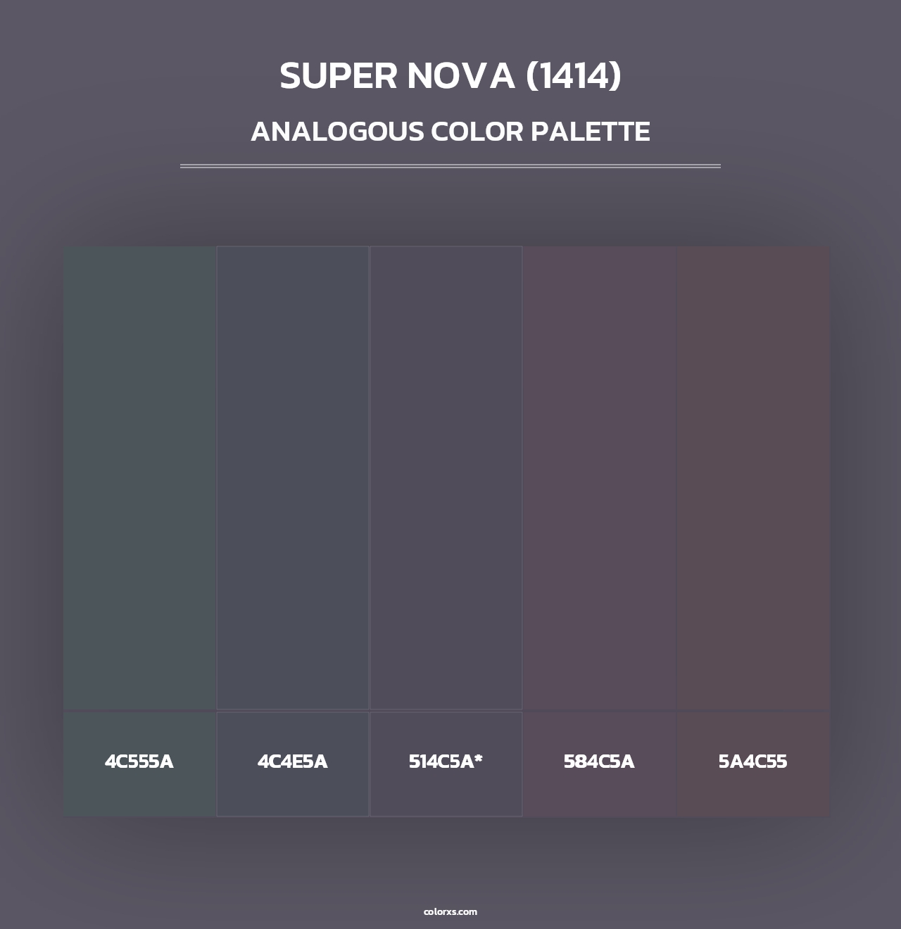 Super Nova (1414) - Analogous Color Palette