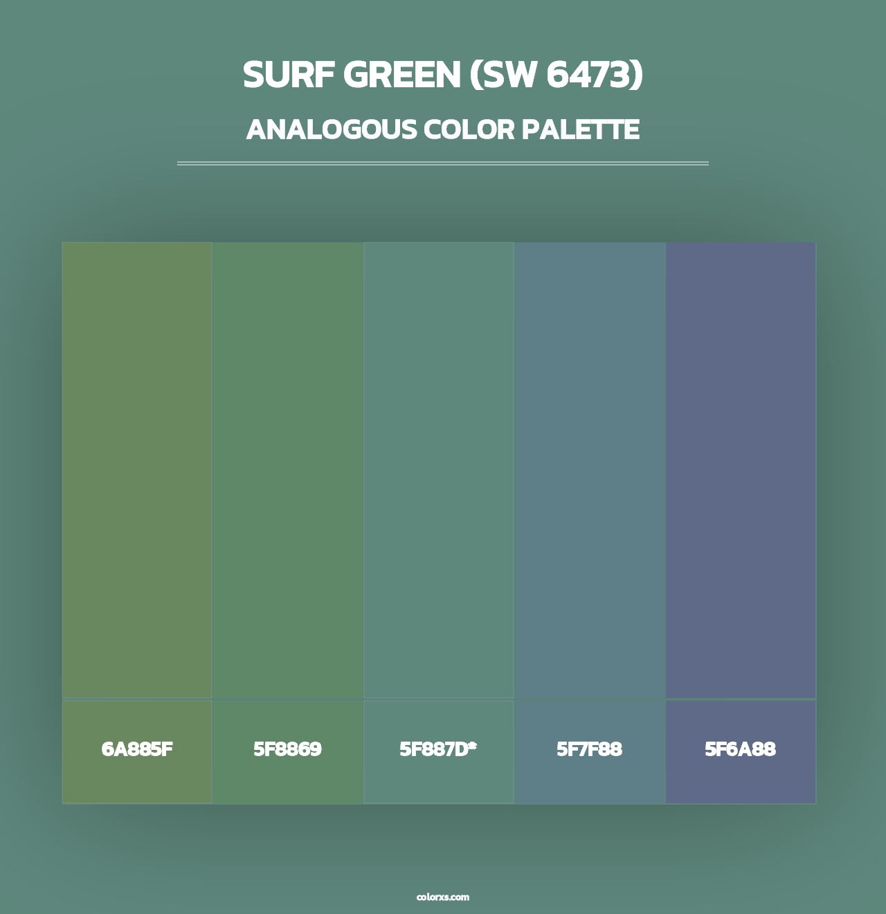 Surf Green (SW 6473) - Analogous Color Palette