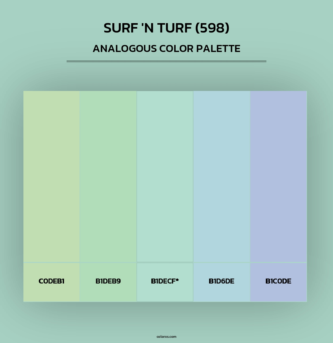 Surf 'n Turf (598) - Analogous Color Palette