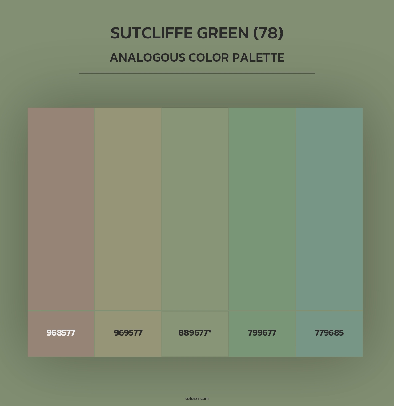 Sutcliffe Green (78) - Analogous Color Palette
