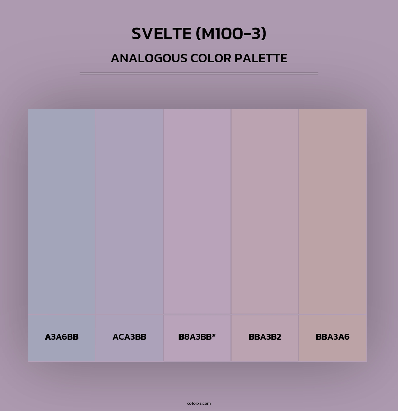 Svelte (M100-3) - Analogous Color Palette