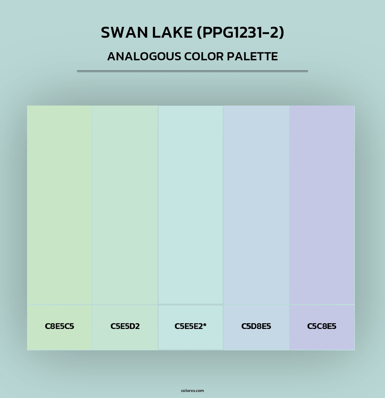 Swan Lake (PPG1231-2) - Analogous Color Palette