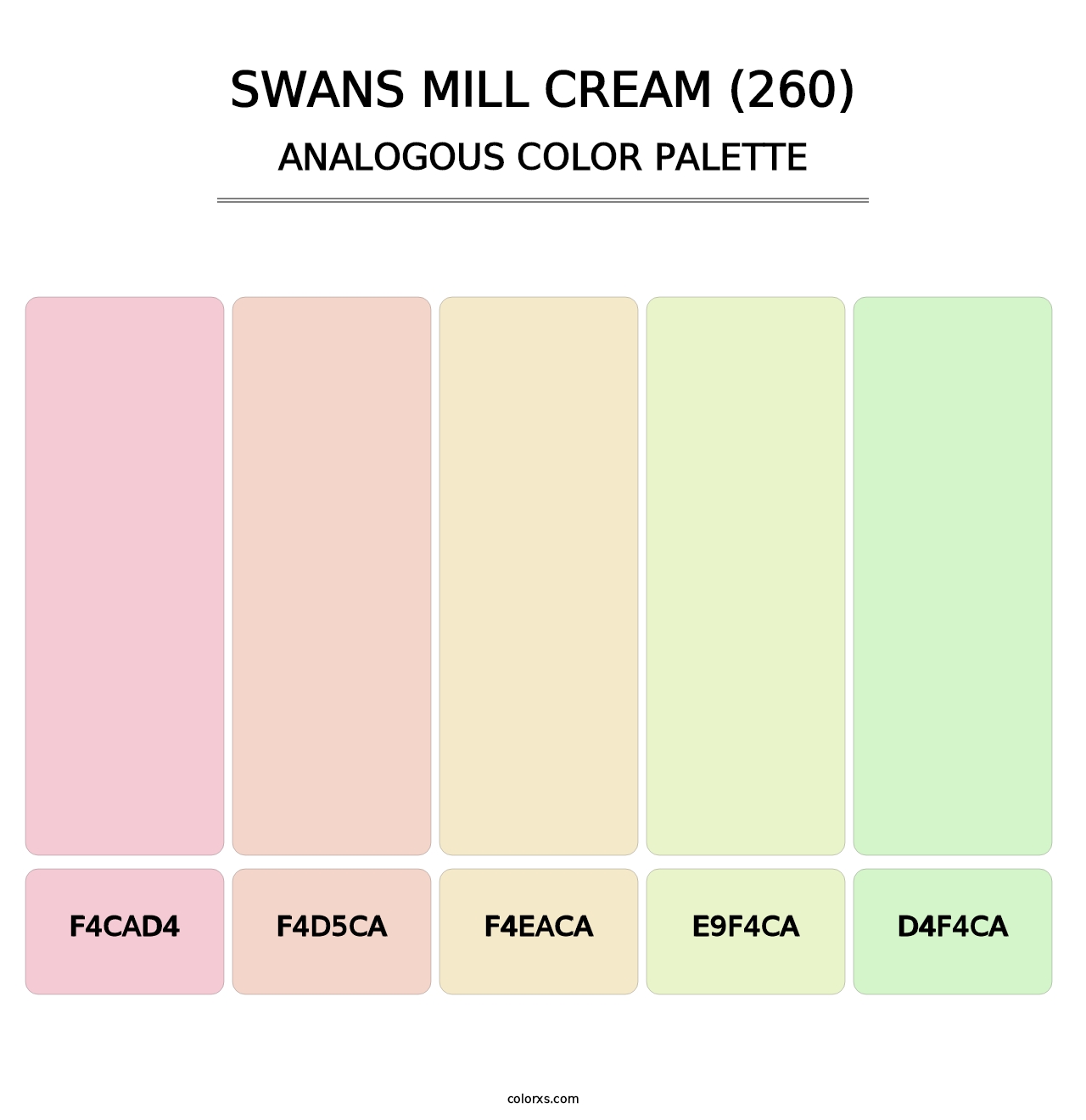 Swans Mill Cream (260) - Analogous Color Palette