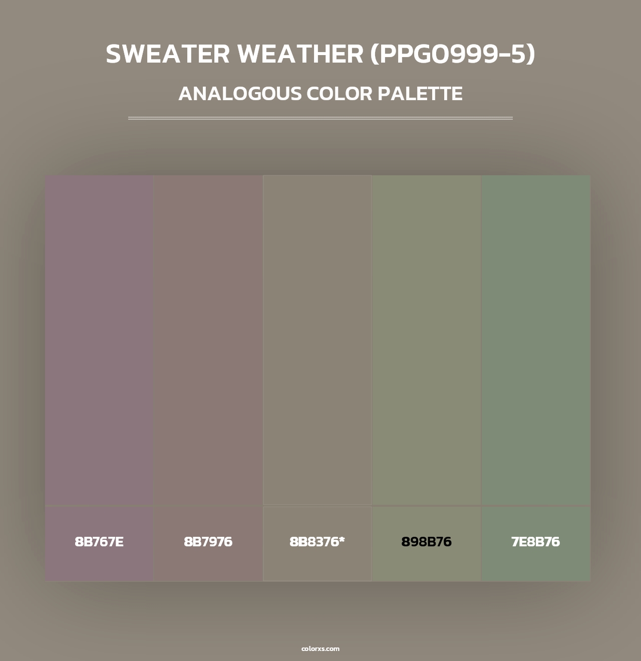 Sweater Weather (PPG0999-5) - Analogous Color Palette