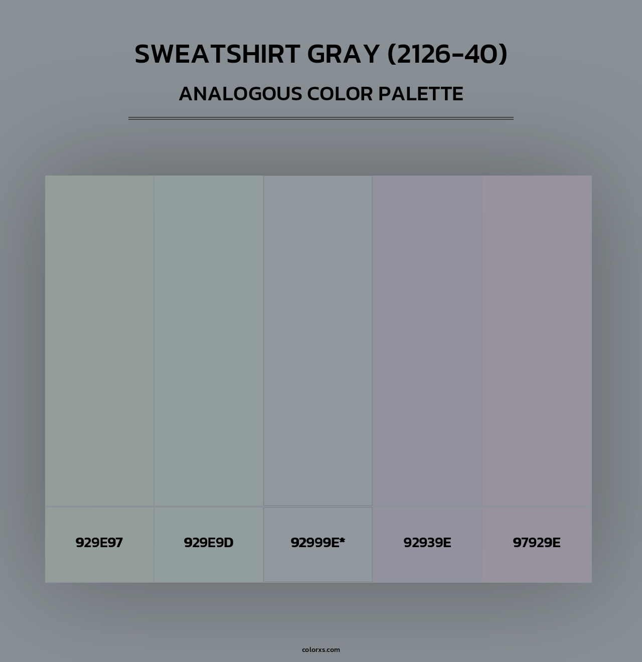Sweatshirt Gray (2126-40) - Analogous Color Palette