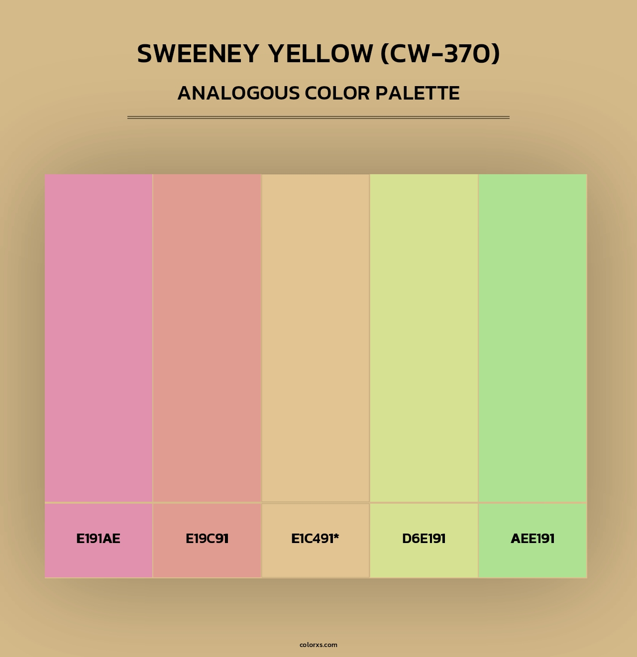 Sweeney Yellow (CW-370) - Analogous Color Palette