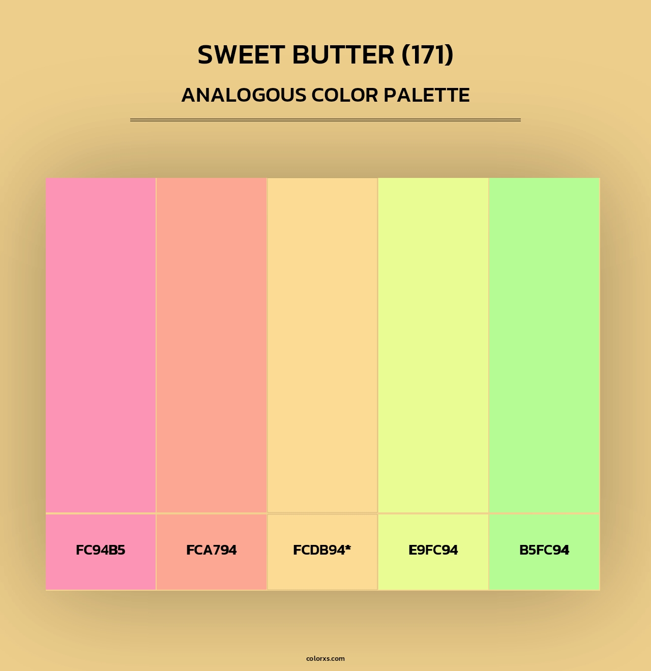 Sweet Butter (171) - Analogous Color Palette