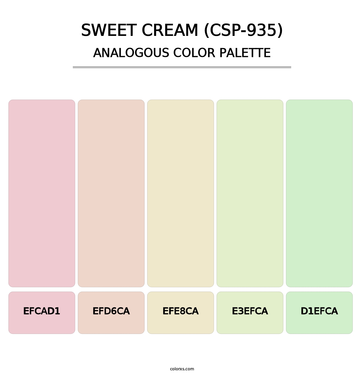 Sweet Cream (CSP-935) - Analogous Color Palette