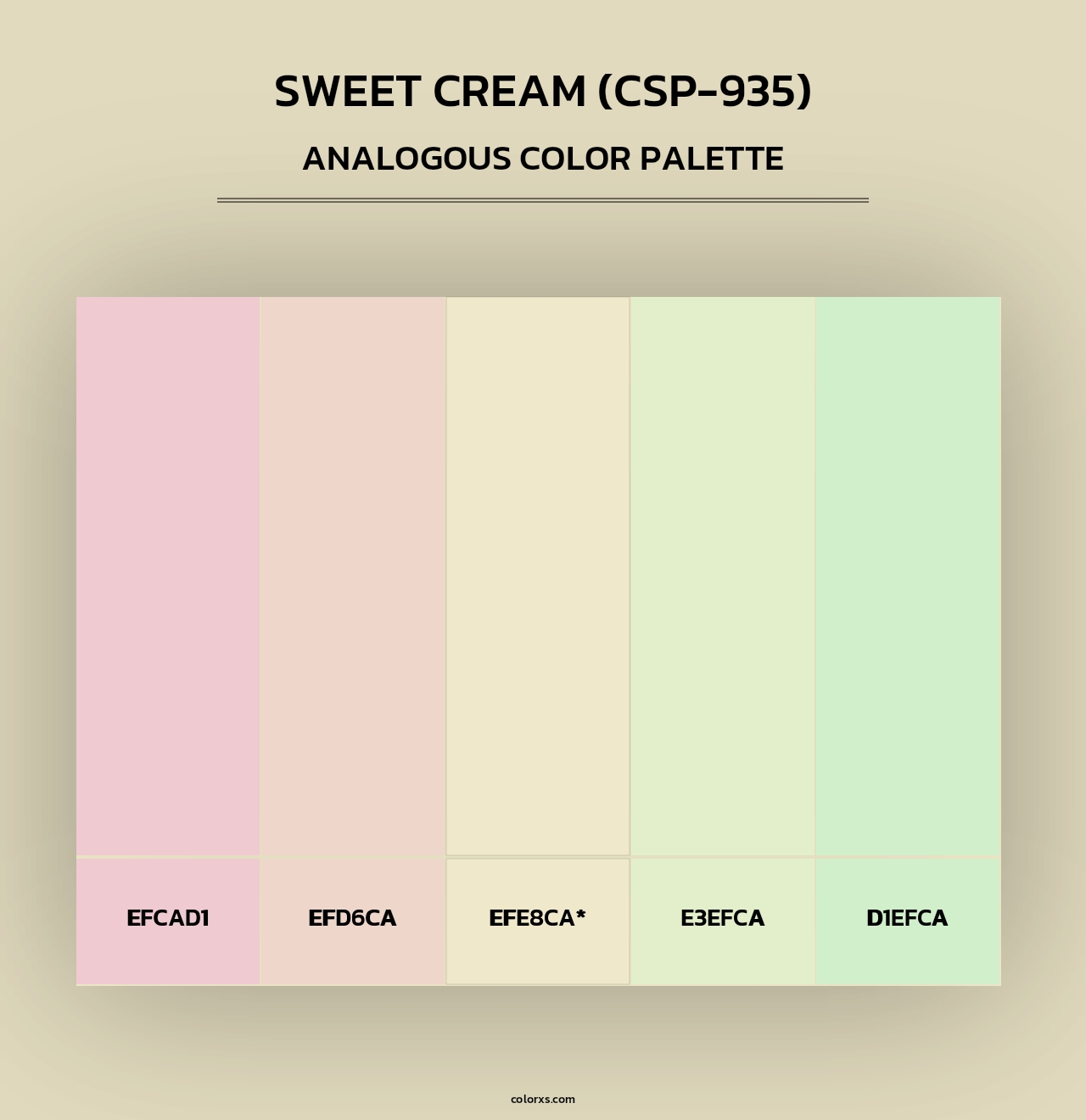 Sweet Cream (CSP-935) - Analogous Color Palette