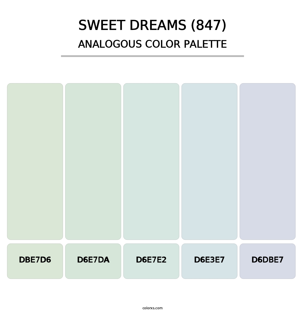 Sweet Dreams (847) - Analogous Color Palette
