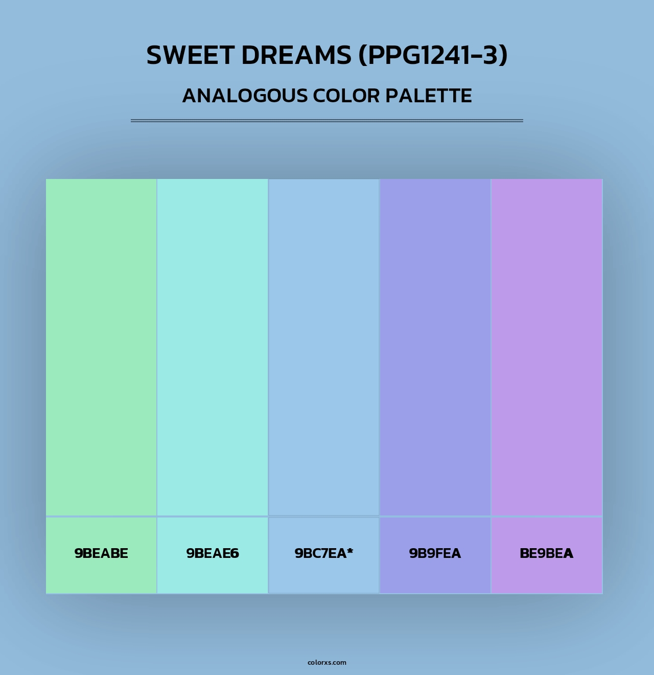Sweet Dreams (PPG1241-3) - Analogous Color Palette