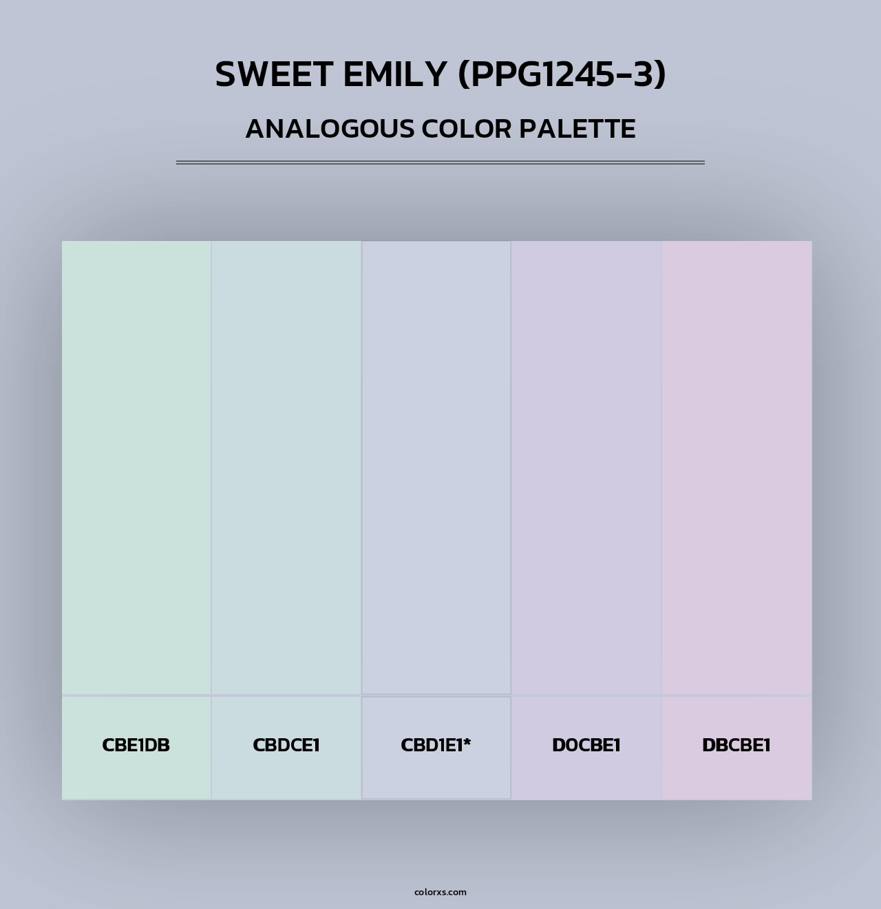 Sweet Emily (PPG1245-3) - Analogous Color Palette