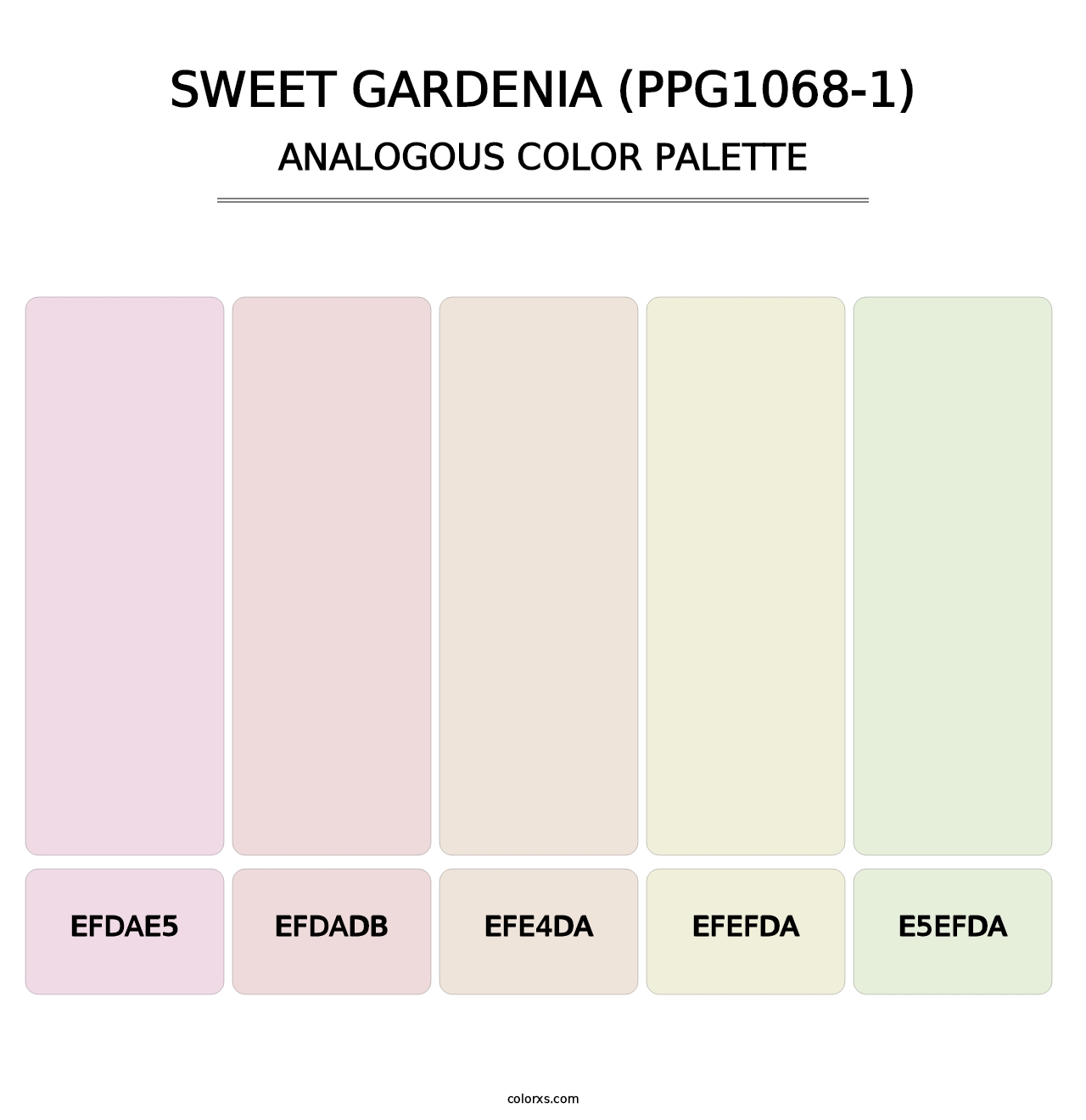 Sweet Gardenia (PPG1068-1) - Analogous Color Palette