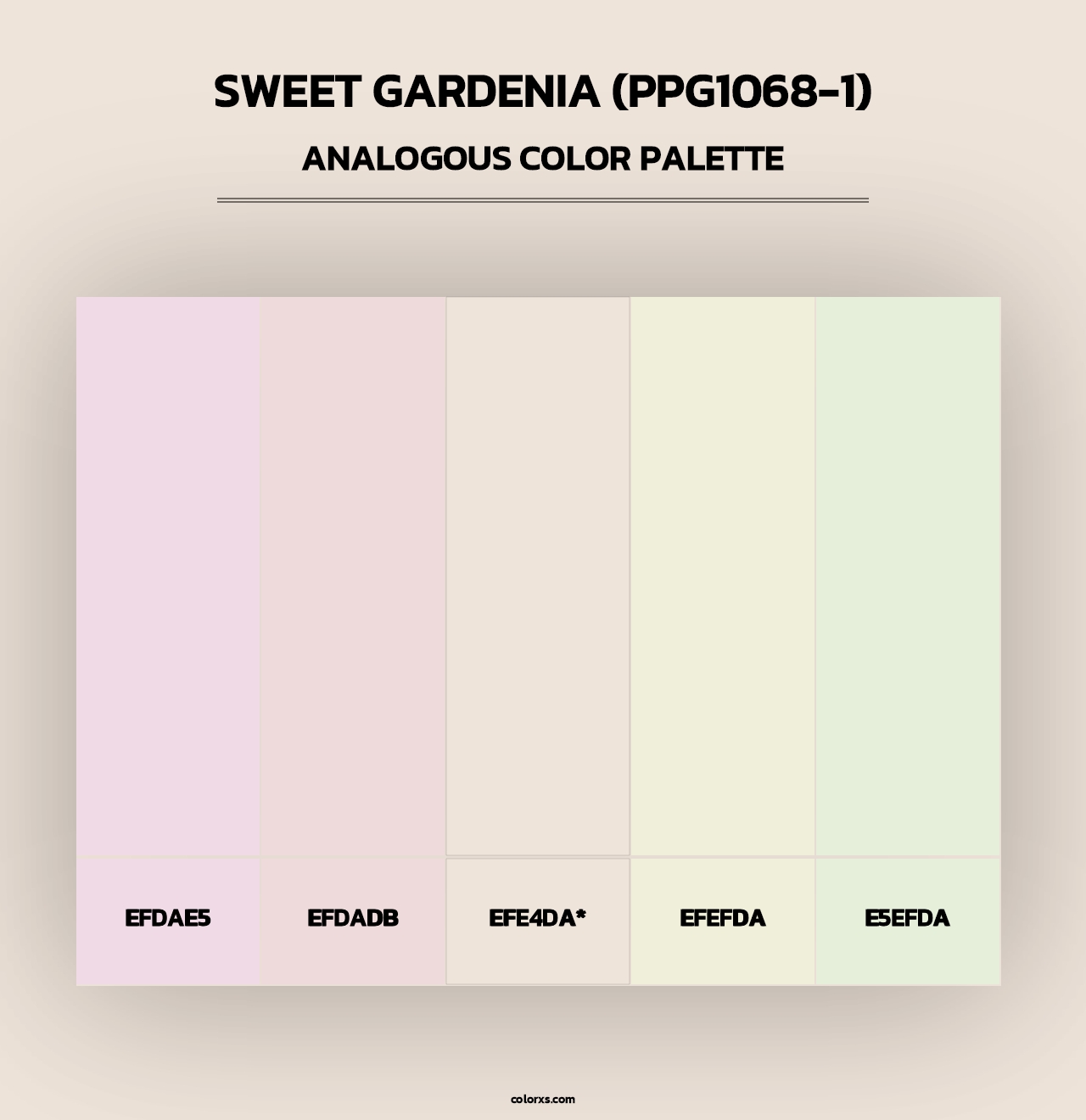 Sweet Gardenia (PPG1068-1) - Analogous Color Palette