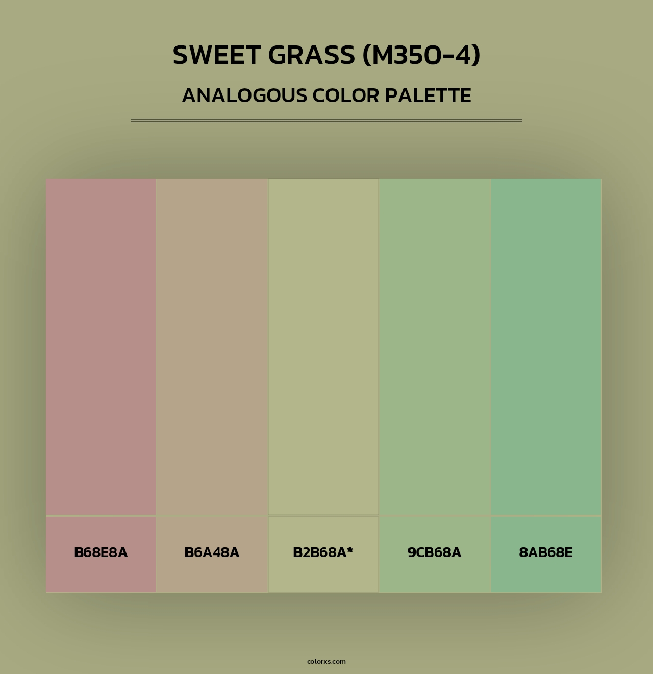 Sweet Grass (M350-4) - Analogous Color Palette