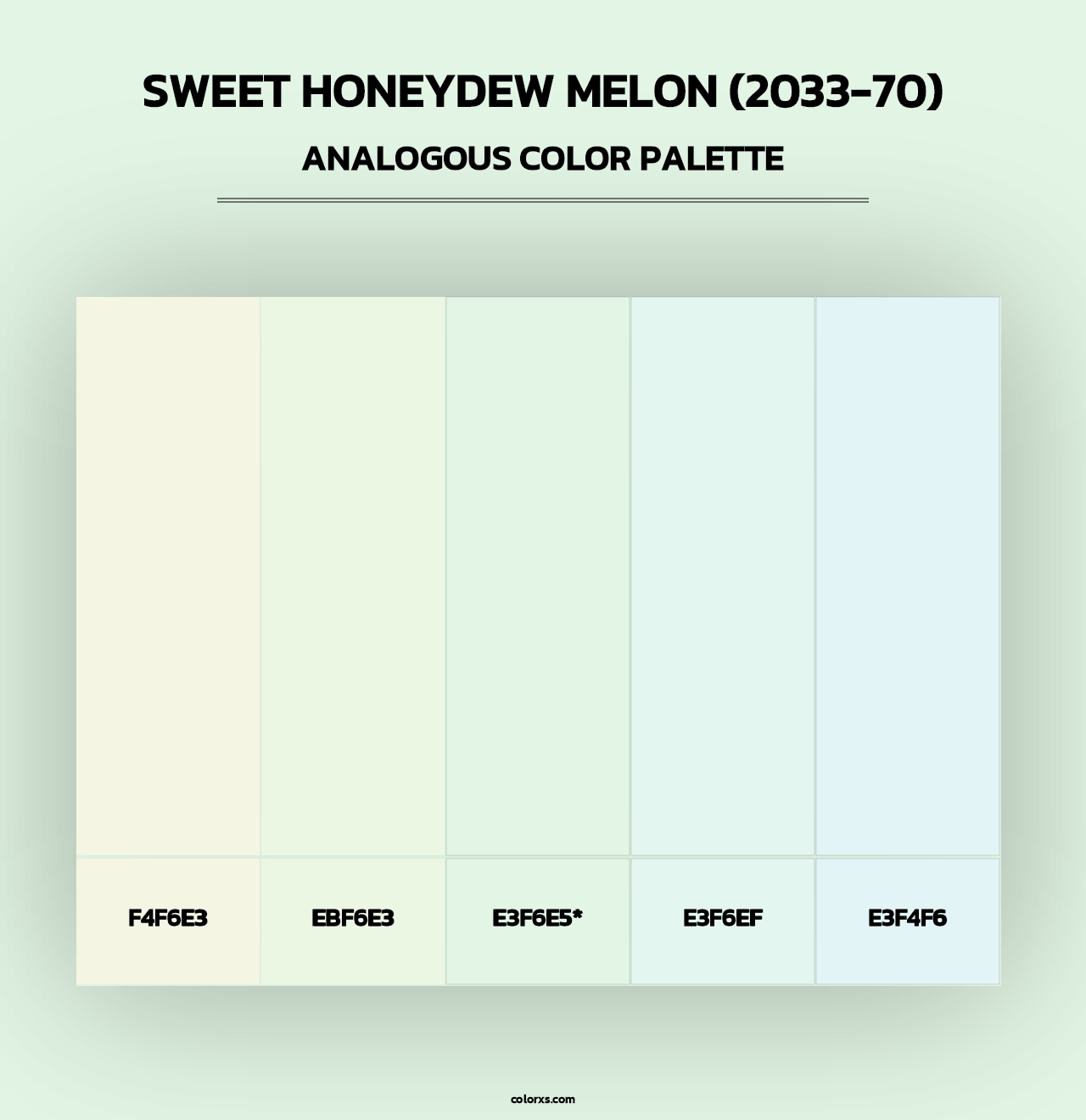Sweet Honeydew Melon (2033-70) - Analogous Color Palette