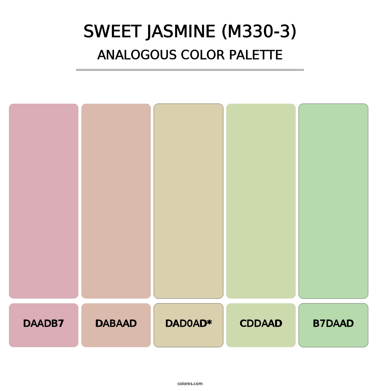 Sweet Jasmine (M330-3) - Analogous Color Palette