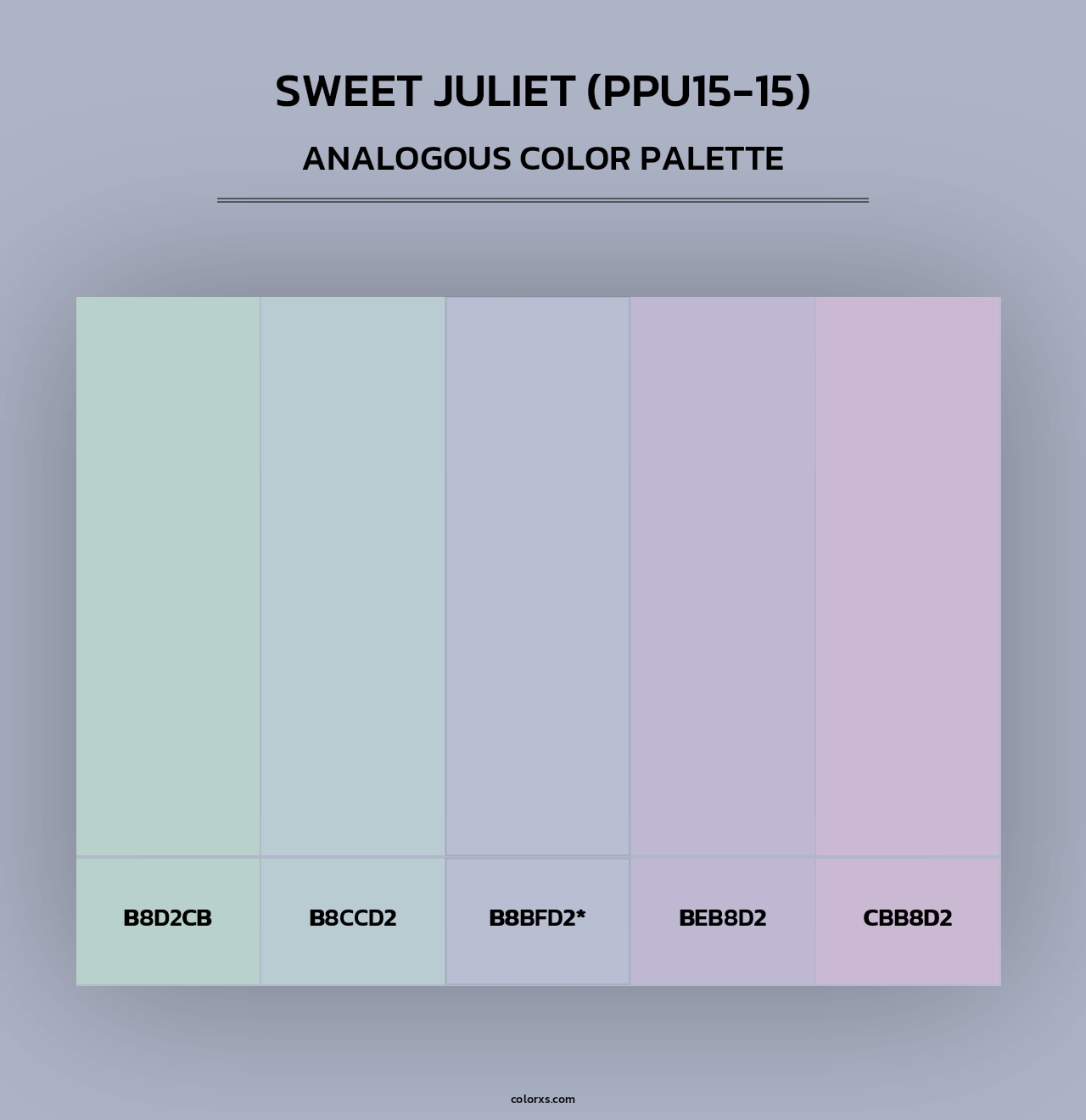 Sweet Juliet (PPU15-15) - Analogous Color Palette