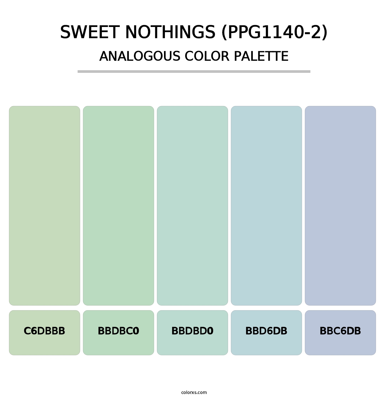 Sweet Nothings (PPG1140-2) - Analogous Color Palette