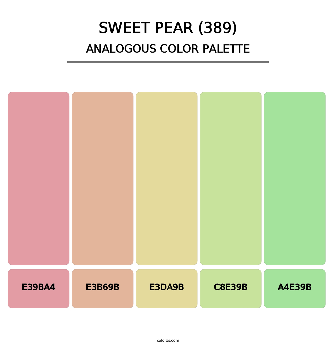 Sweet Pear (389) - Analogous Color Palette