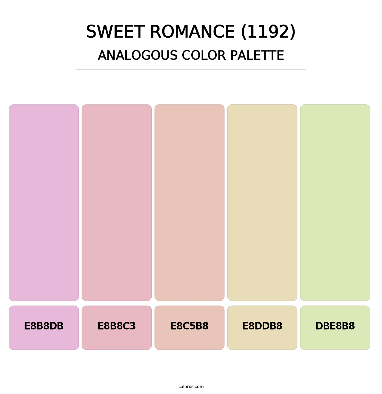 Sweet Romance (1192) - Analogous Color Palette