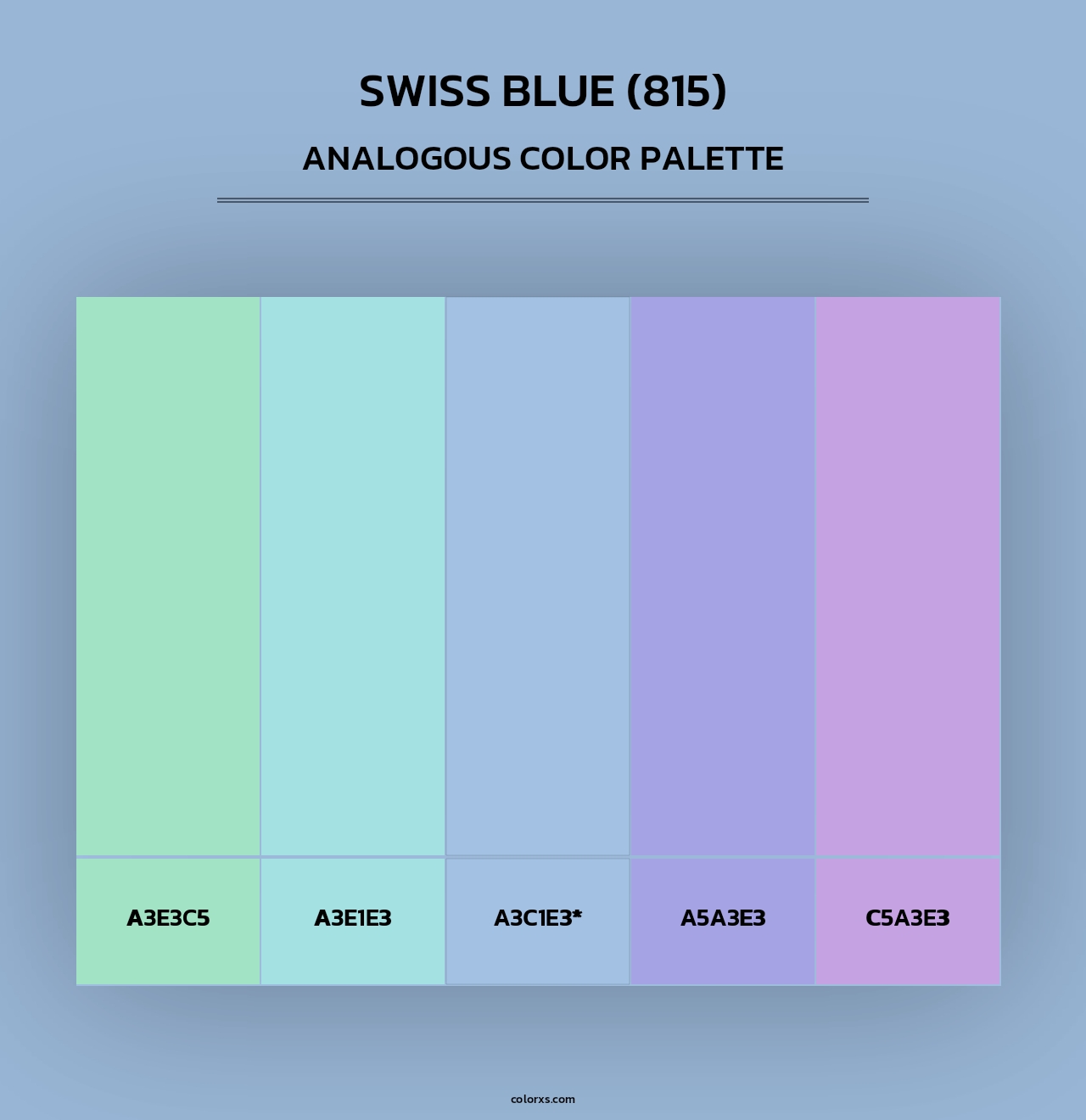Swiss Blue (815) - Analogous Color Palette