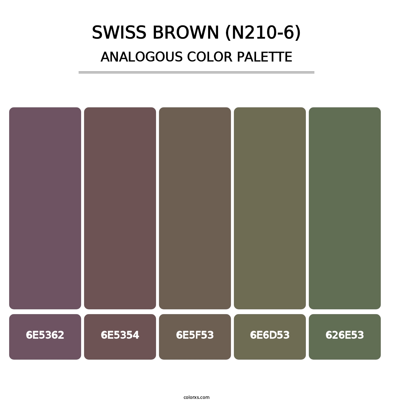 Swiss Brown (N210-6) - Analogous Color Palette