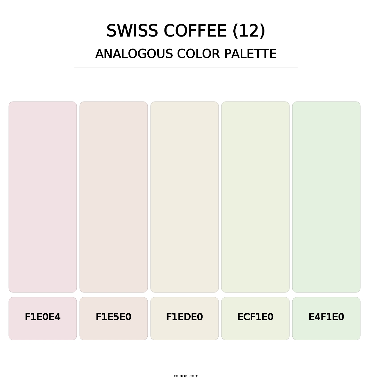 Swiss Coffee (12) - Analogous Color Palette