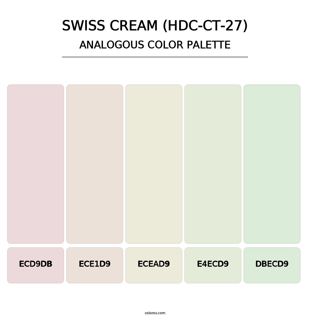Swiss Cream (HDC-CT-27) - Analogous Color Palette