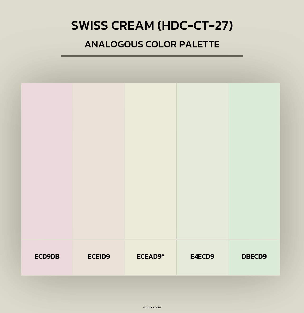 Swiss Cream (HDC-CT-27) - Analogous Color Palette