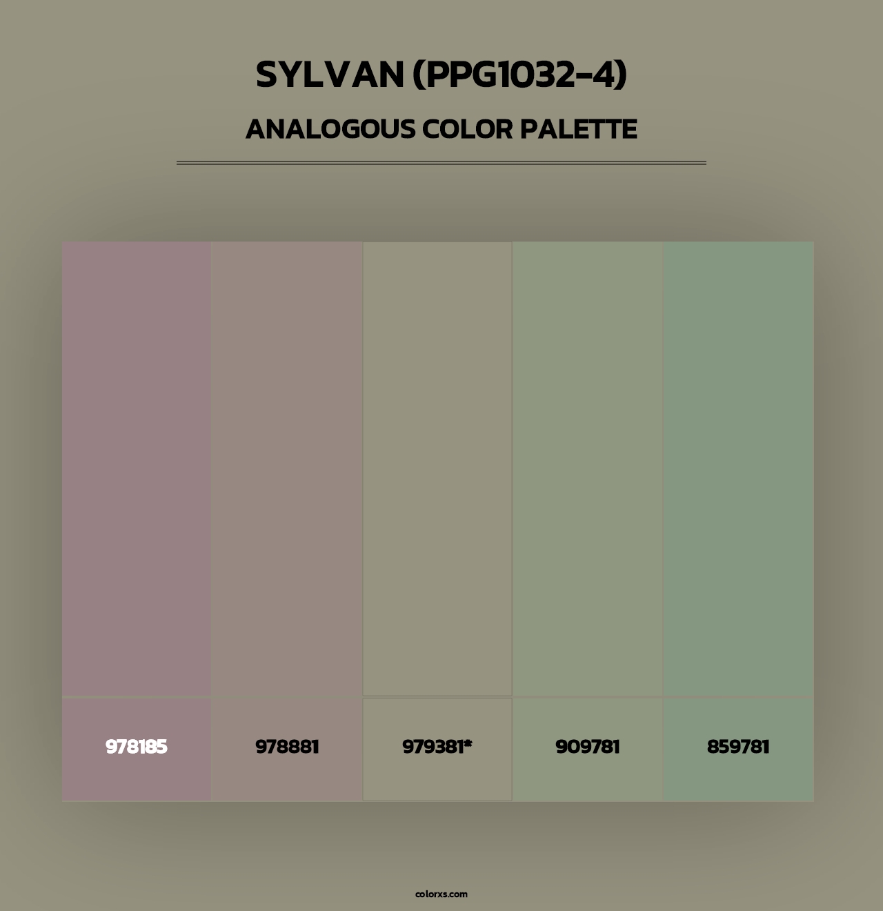 Sylvan (PPG1032-4) - Analogous Color Palette