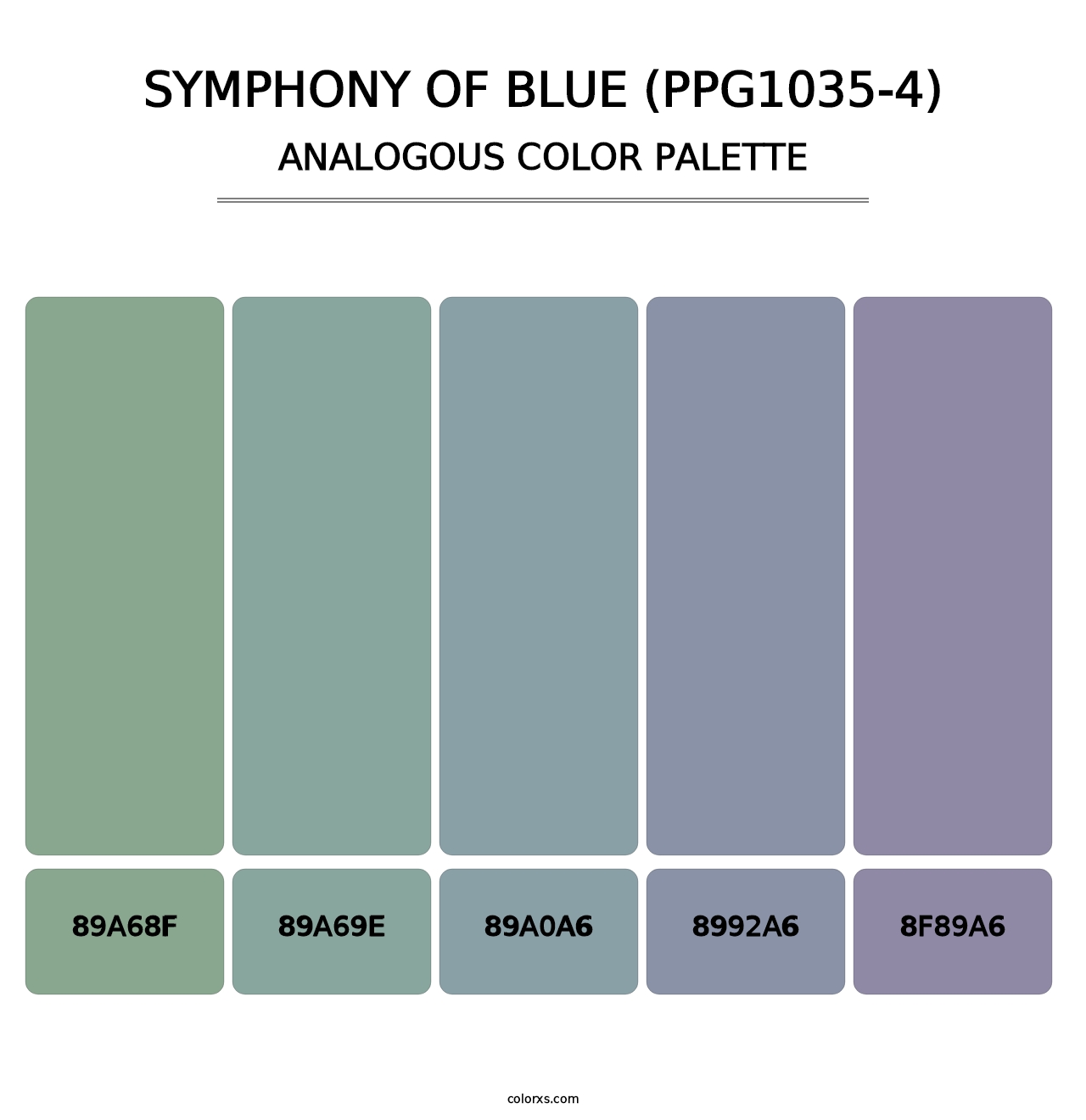 Symphony Of Blue (PPG1035-4) - Analogous Color Palette