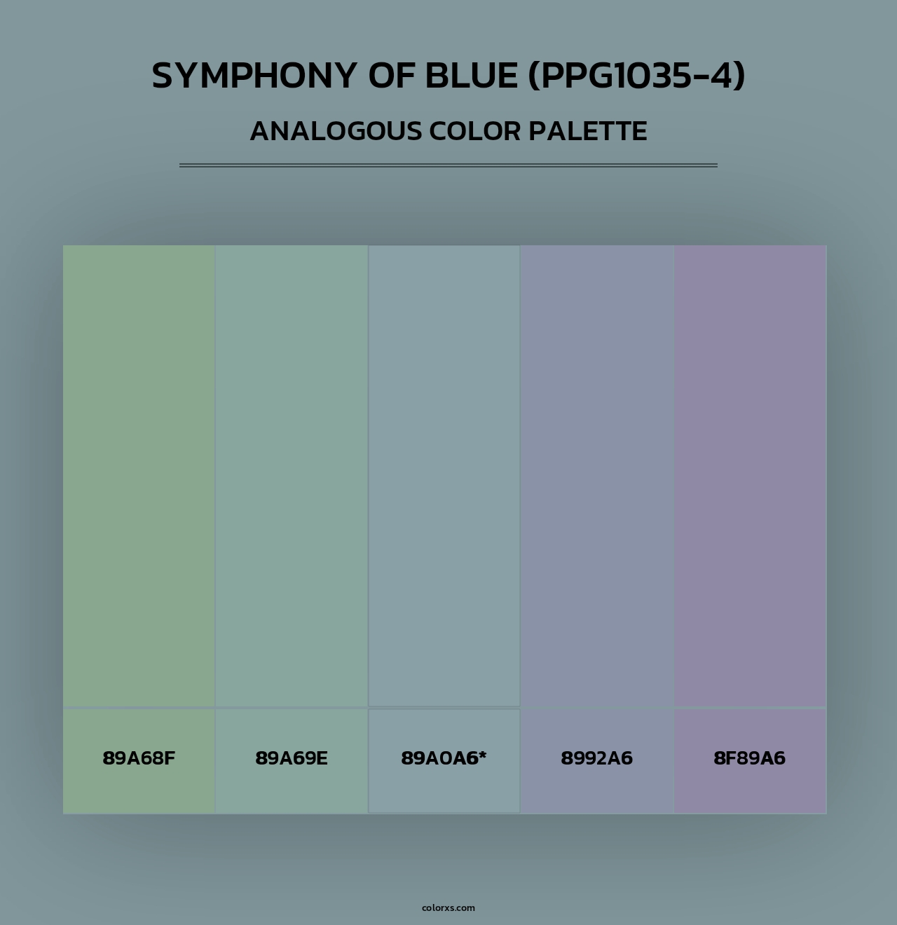 Symphony Of Blue (PPG1035-4) - Analogous Color Palette