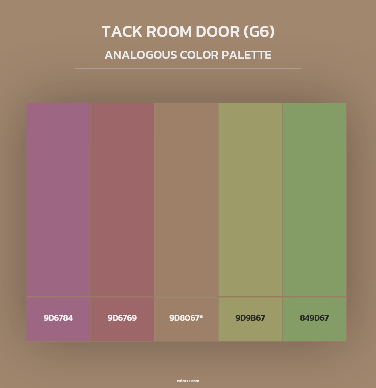 Tack Room Door (G6) - Analogous Color Palette