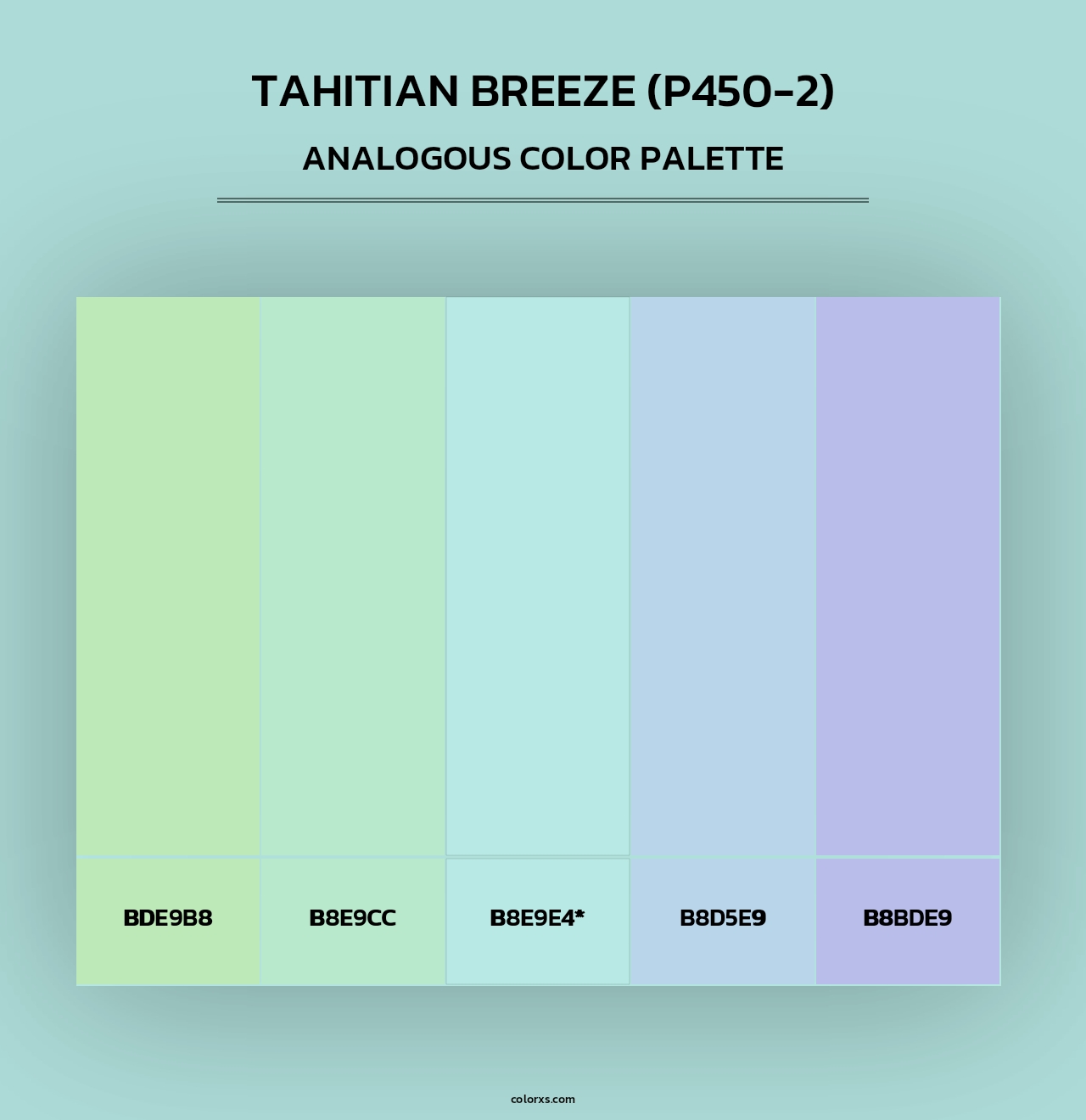 Tahitian Breeze (P450-2) - Analogous Color Palette