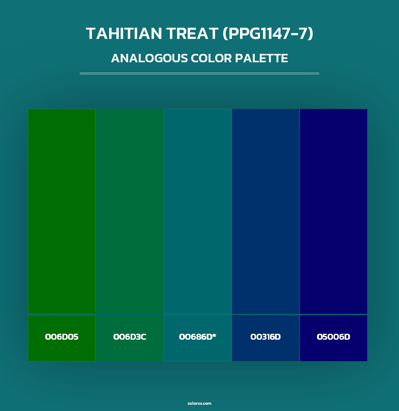 Tahitian Treat (PPG1147-7) - Analogous Color Palette