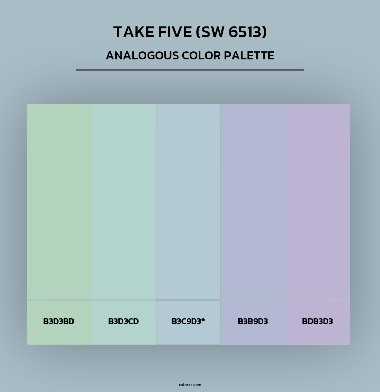 Take Five (SW 6513) - Analogous Color Palette