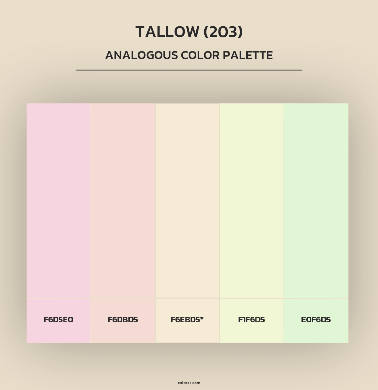Tallow (203) - Analogous Color Palette