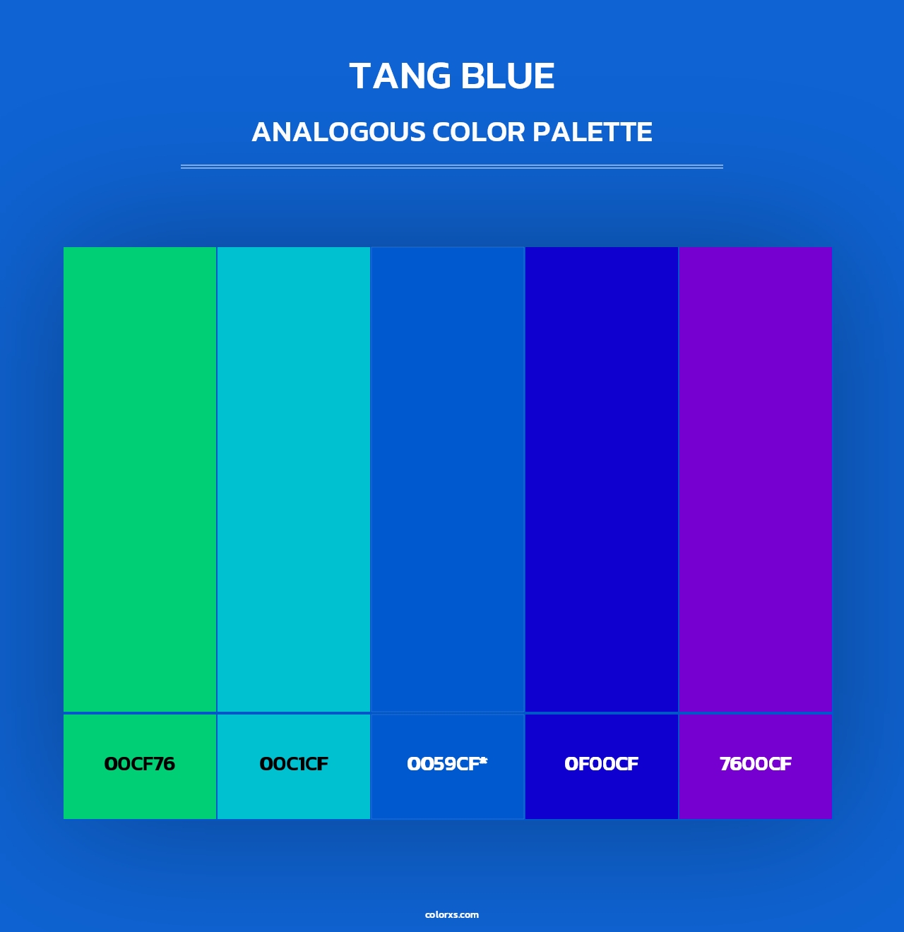Tang Blue - Analogous Color Palette