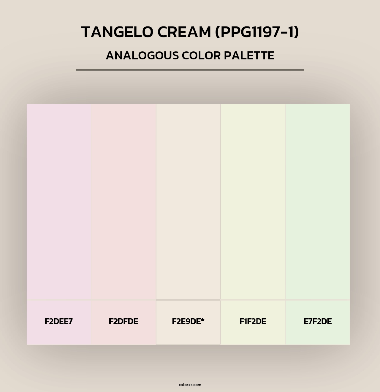 Tangelo Cream (PPG1197-1) - Analogous Color Palette