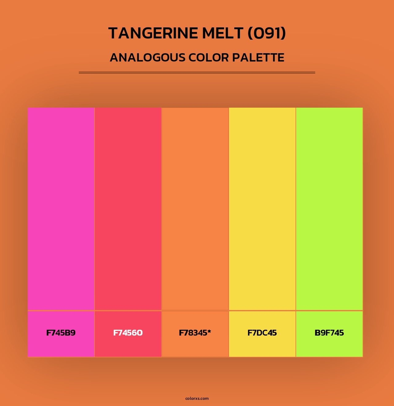 Tangerine Melt (091) - Analogous Color Palette