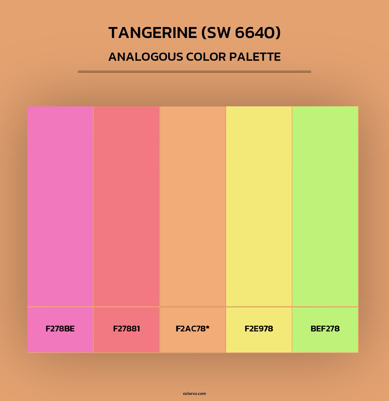 Tangerine (SW 6640) - Analogous Color Palette