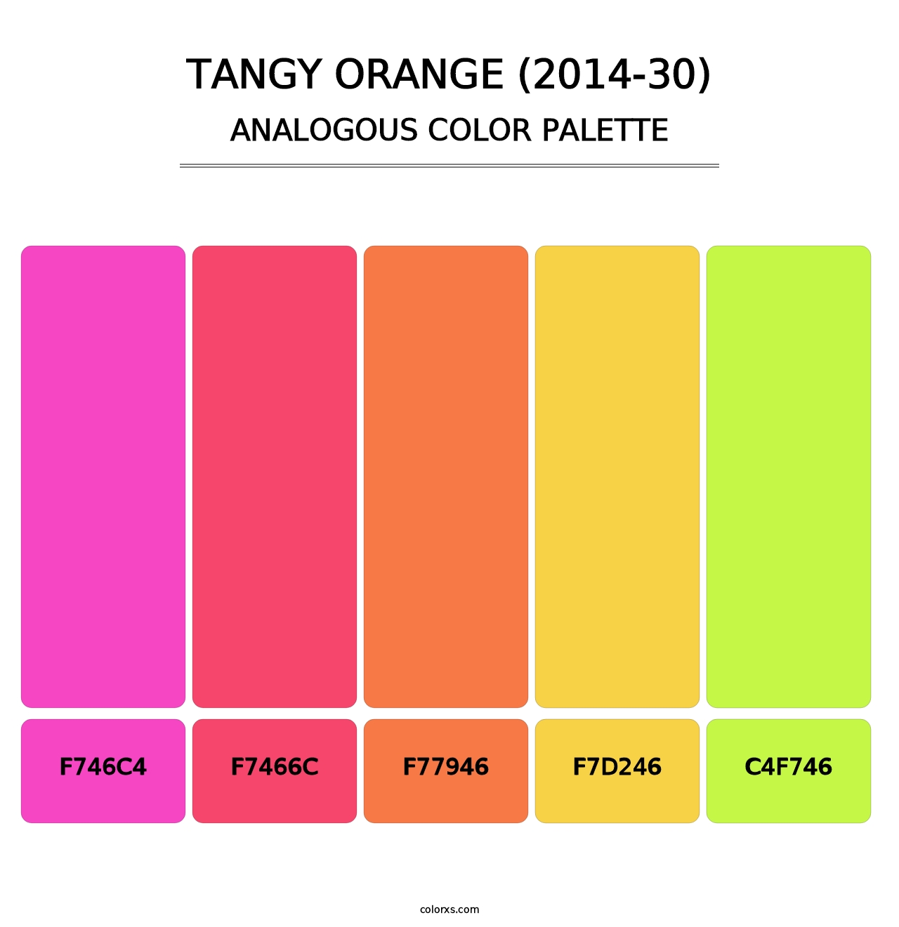 Tangy Orange (2014-30) - Analogous Color Palette