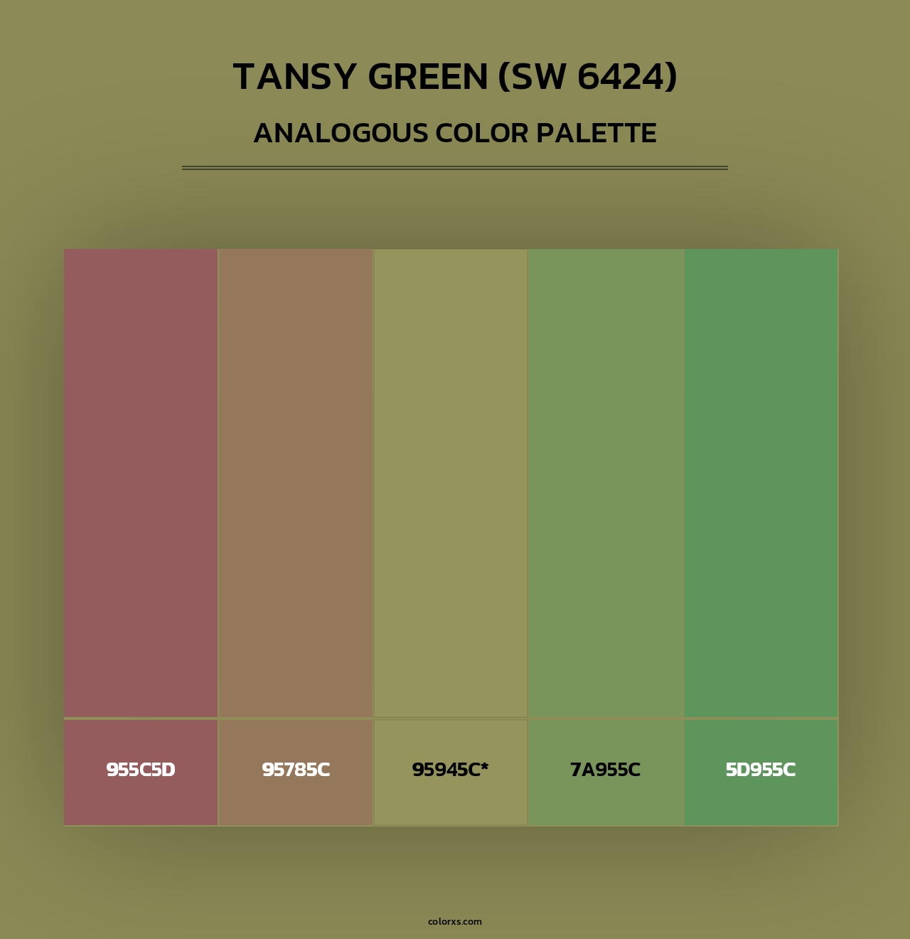 Tansy Green (SW 6424) - Analogous Color Palette