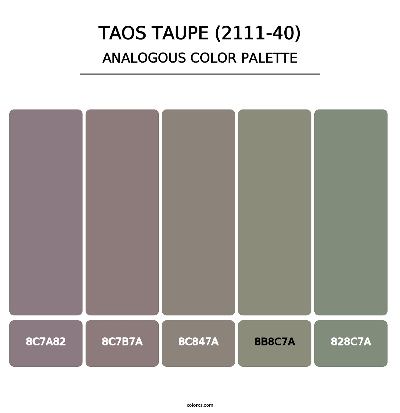Taos Taupe (2111-40) - Analogous Color Palette