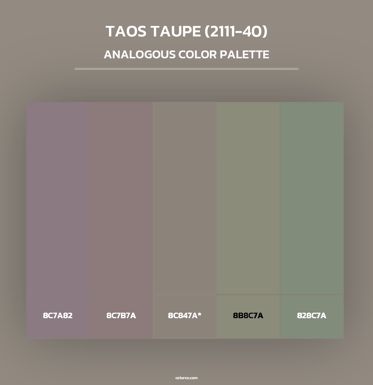 Taos Taupe (2111-40) - Analogous Color Palette