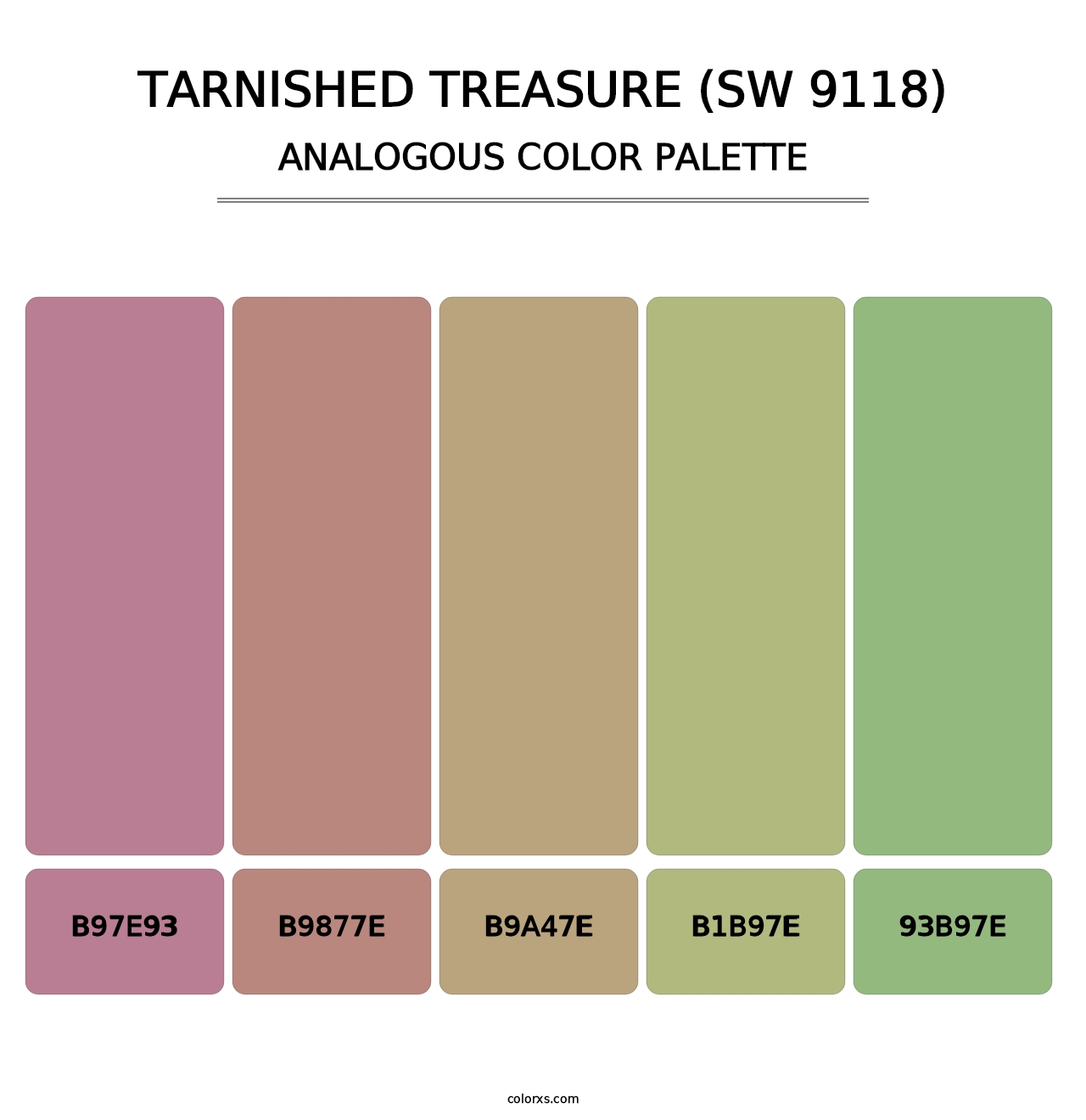 Tarnished Treasure (SW 9118) - Analogous Color Palette