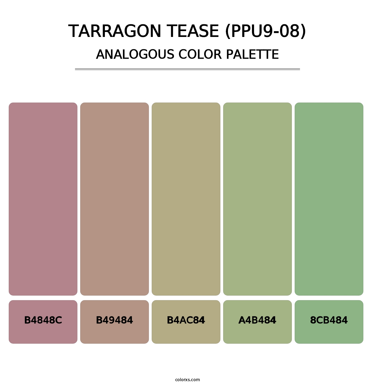 Tarragon Tease (PPU9-08) - Analogous Color Palette