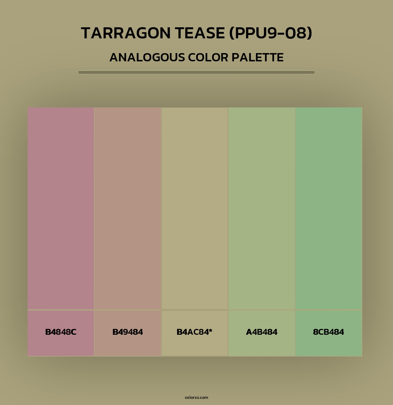 Tarragon Tease (PPU9-08) - Analogous Color Palette