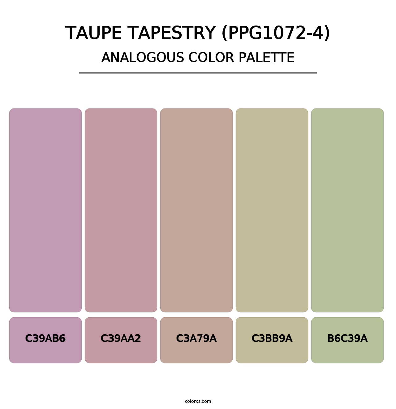 Taupe Tapestry (PPG1072-4) - Analogous Color Palette